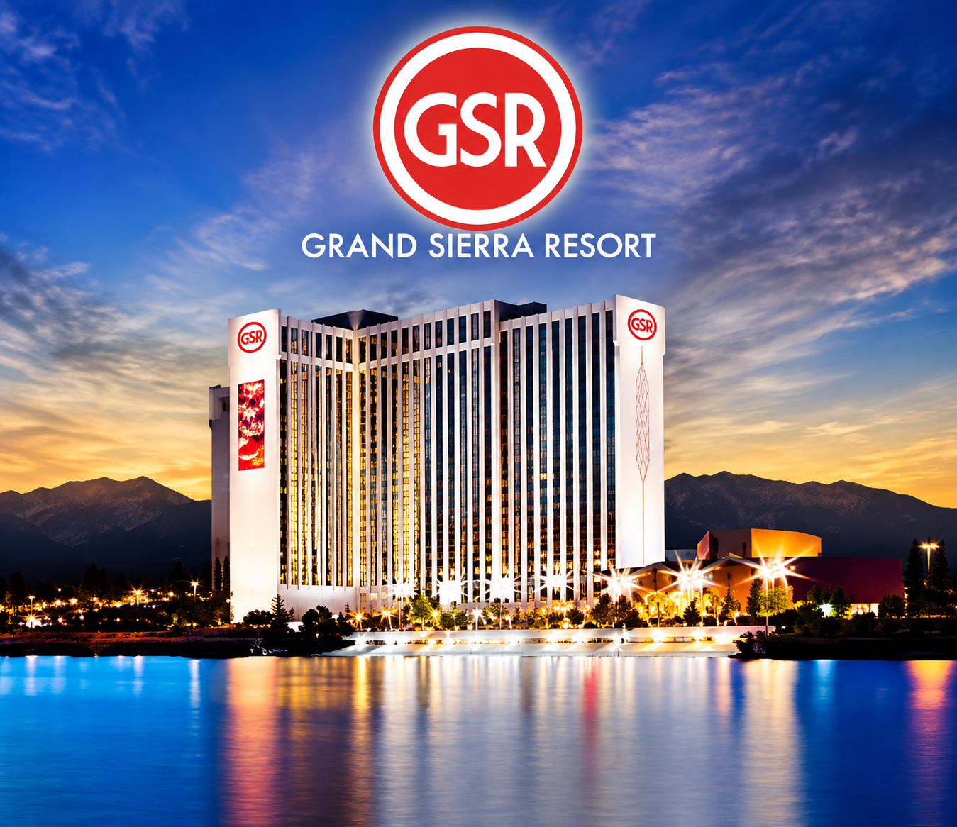 Grand Sierra Resort commercial property at dusk